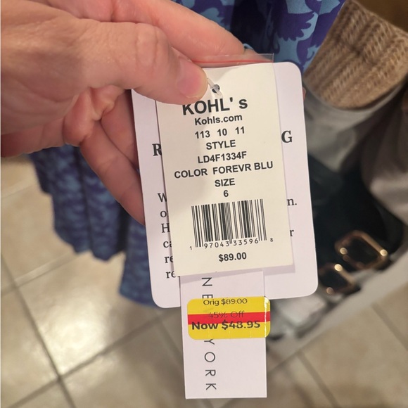 Nicole Miller Purple Floral Long Sleeve Dress - Picture 5 of 5